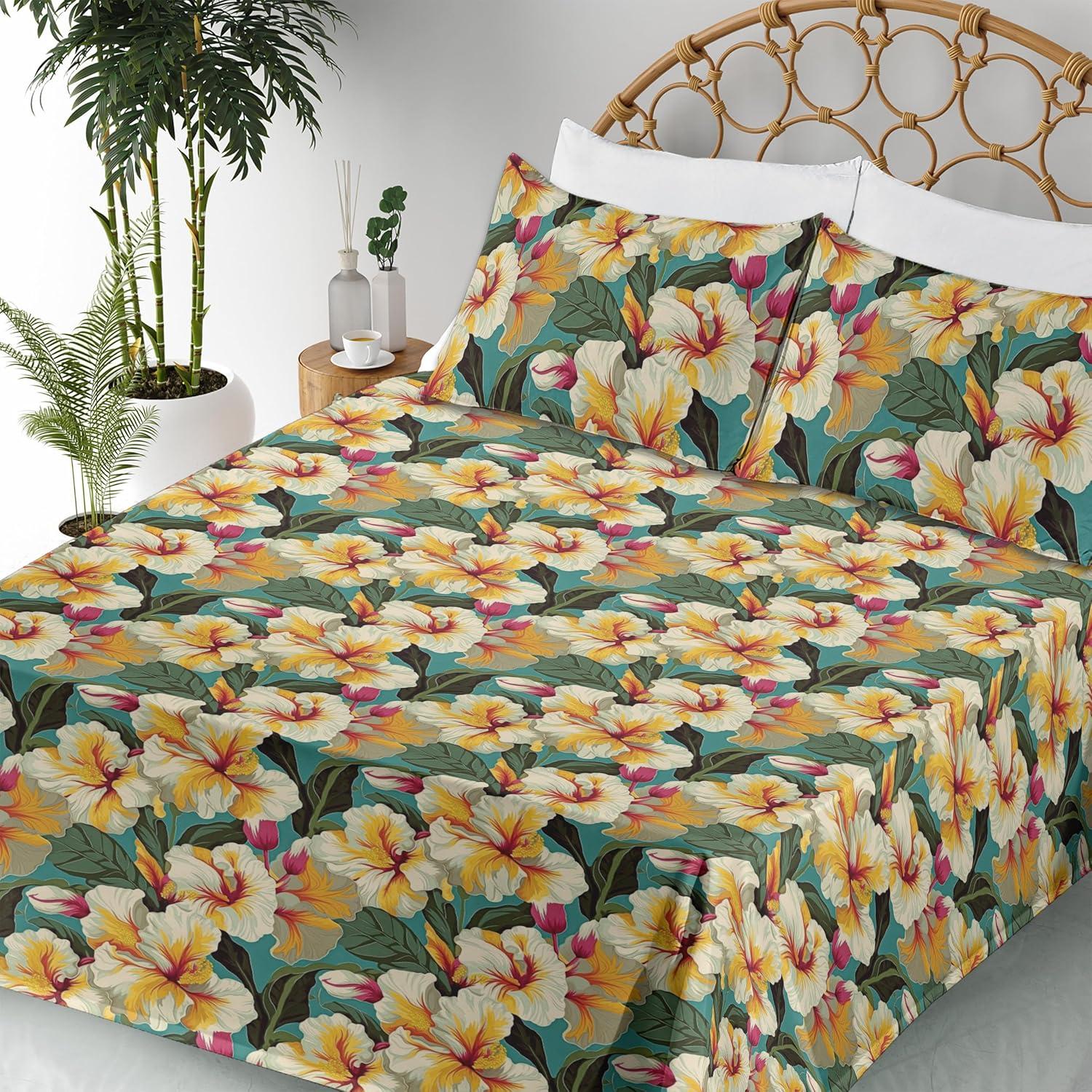 imageAmbesonne Vintage Sheet Set Valentines Day Theme Art with Monochrome Roses Retro Style Ornament Fitted and Flat Sheet with Pillowcases Bedding Accent 4 Piece Set Full Charcoal Grey and WhiteApricot Dark Pink Teal