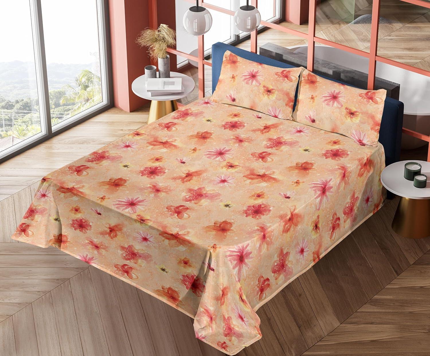 imageAmbesonne Vintage Sheet Set Valentines Day Theme Art with Monochrome Roses Retro Style Ornament Fitted and Flat Sheet with Pillowcases Bedding Accent 4 Piece Set Full Charcoal Grey and WhiteDark Coral Pale Peach