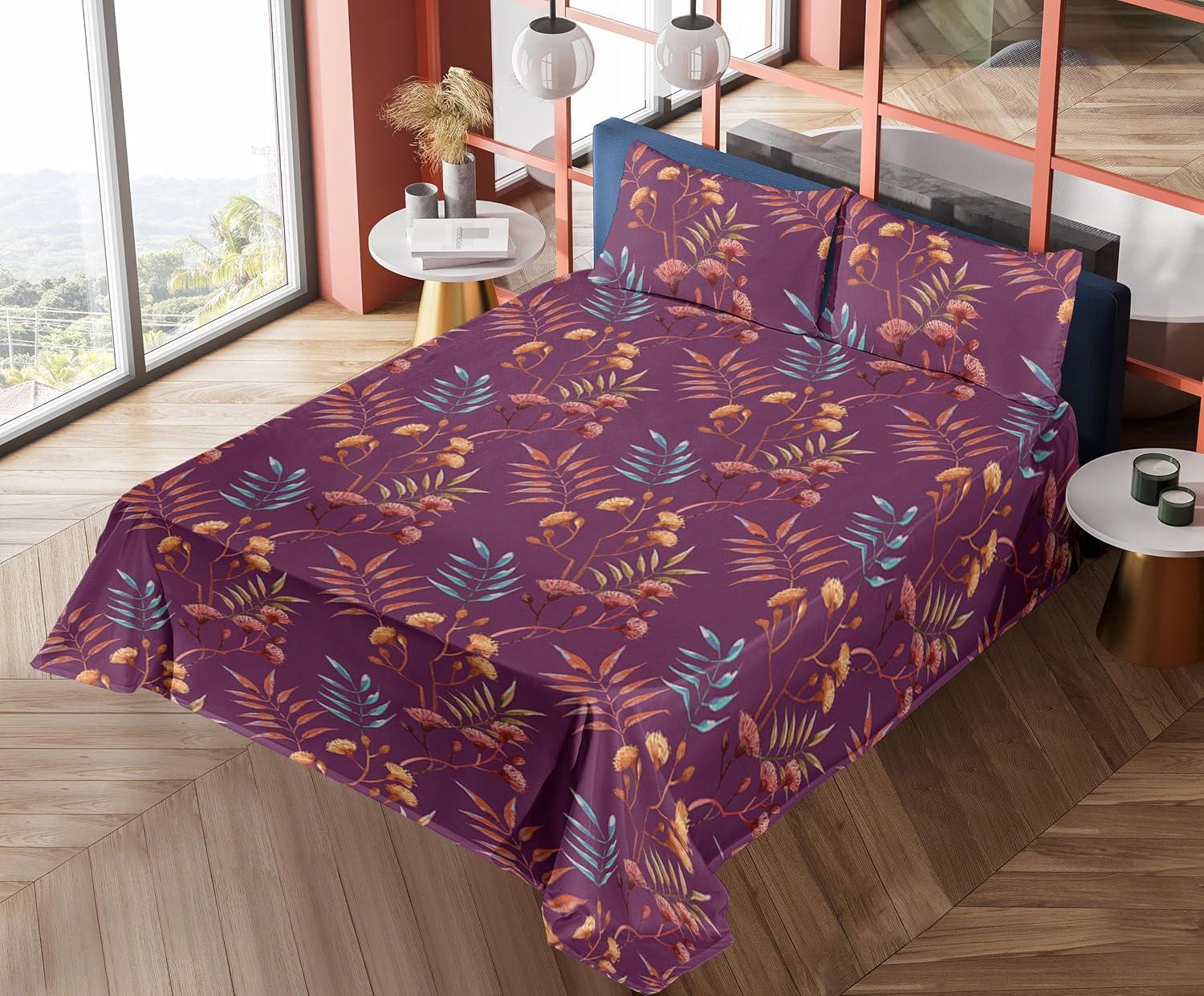 imageAmbesonne Vintage Sheet Set Valentines Day Theme Art with Monochrome Roses Retro Style Ornament Fitted and Flat Sheet with Pillowcases Bedding Accent 4 Piece Set Full Charcoal Grey and WhiteDark Magenta Vermilion