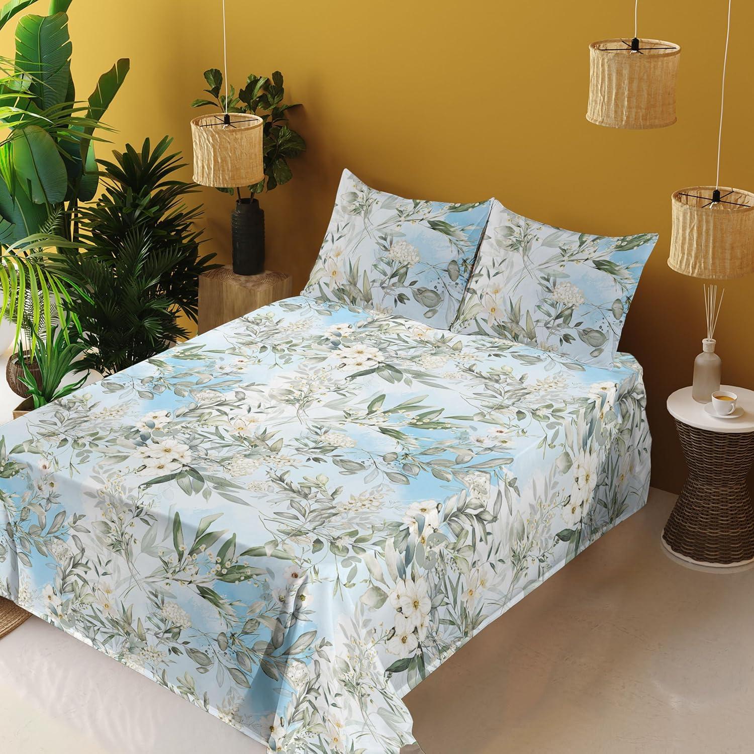 imageAmbesonne Vintage Sheet Set Valentines Day Theme Art with Monochrome Roses Retro Style Ornament Fitted and Flat Sheet with Pillowcases Bedding Accent 4 Piece Set Full Charcoal Grey and WhiteLaurel Green Pale Blue