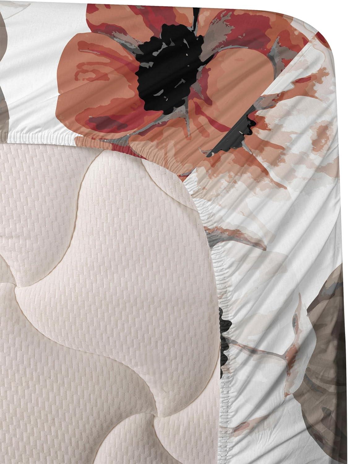 imageAmbesonne Vintage Sheet Set Valentines Day Theme Art with Monochrome Roses Retro Style Ornament Fitted and Flat Sheet with Pillowcases Bedding Accent 4 Piece Set Full Charcoal Grey and WhitePale Maroon Taupe Grey