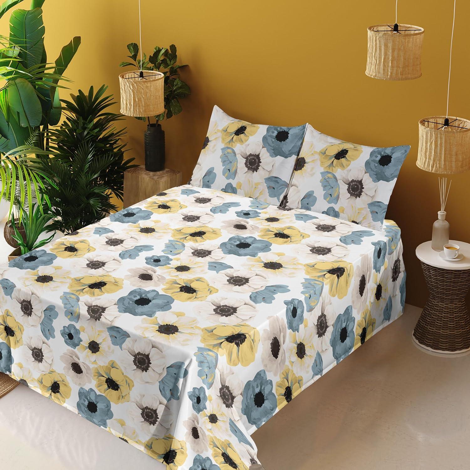 imageAmbesonne Vintage Sheet Set Valentines Day Theme Art with Monochrome Roses Retro Style Ornament Fitted and Flat Sheet with Pillowcases Bedding Accent 4 Piece Set Full Charcoal Grey and WhiteDark Turquoise and Mustard