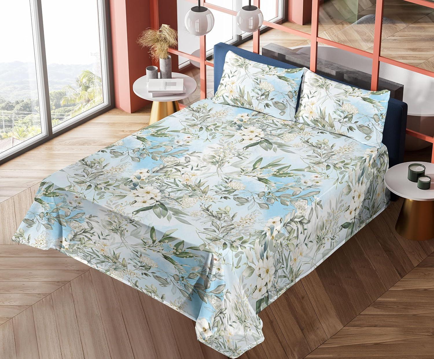 imageAmbesonne Vintage Sheet Set Valentines Day Theme Art with Monochrome Roses Retro Style Ornament Fitted and Flat Sheet with Pillowcases Bedding Accent 4 Piece Set Full Charcoal Grey and WhiteLaurel Green Pale Blue
