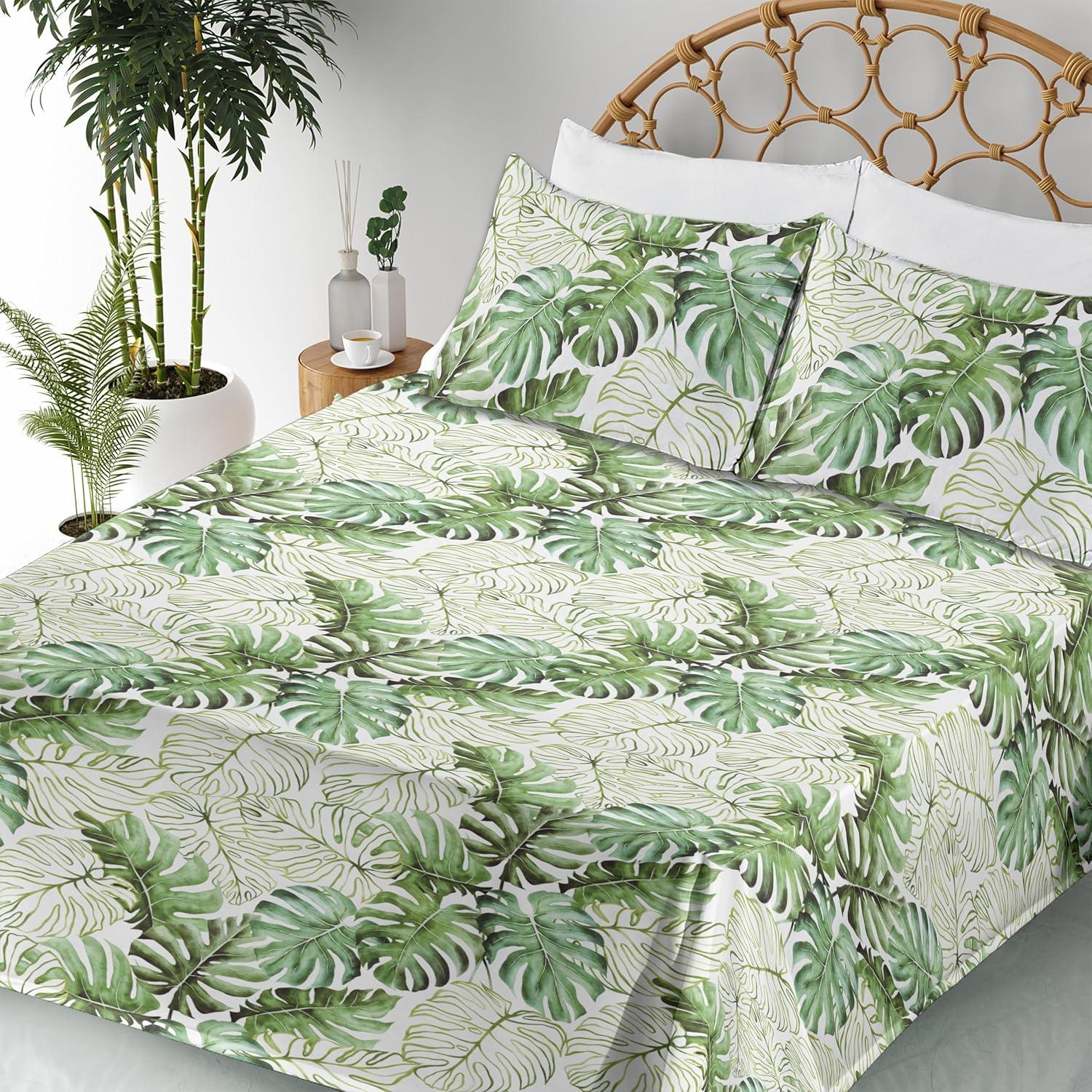 imageAmbesonne Vintage Sheet Set Valentines Day Theme Art with Monochrome Roses Retro Style Ornament Fitted and Flat Sheet with Pillowcases Bedding Accent 4 Piece Set Full Charcoal Grey and WhitePale Reseda Green White