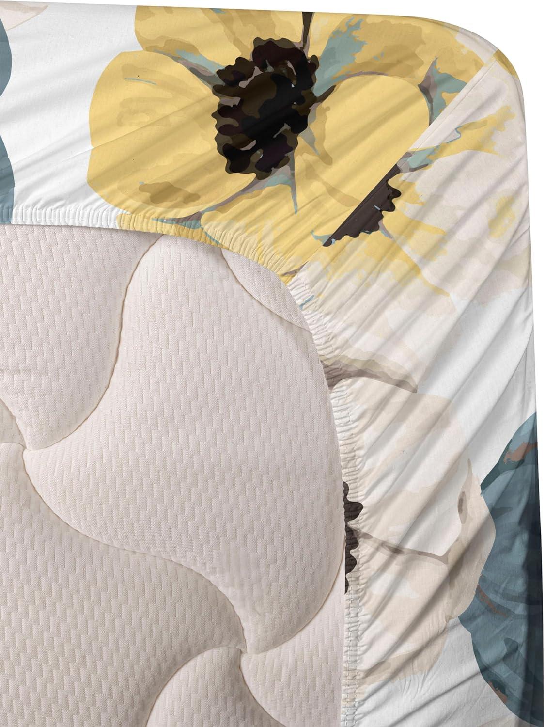 imageAmbesonne Vintage Sheet Set Valentines Day Theme Art with Monochrome Roses Retro Style Ornament Fitted and Flat Sheet with Pillowcases Bedding Accent 4 Piece Set Full Charcoal Grey and WhiteDark Turquoise and Mustard