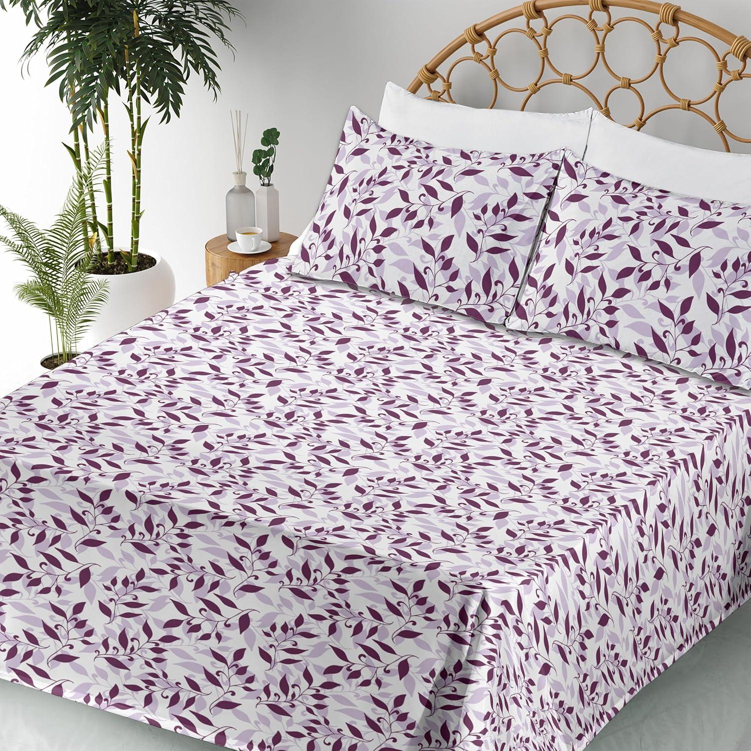 imageAmbesonne Vintage Sheet Set Valentines Day Theme Art with Monochrome Roses Retro Style Ornament Fitted and Flat Sheet with Pillowcases Bedding Accent 4 Piece Set Full Charcoal Grey and WhiteEggplant Pale Lavender