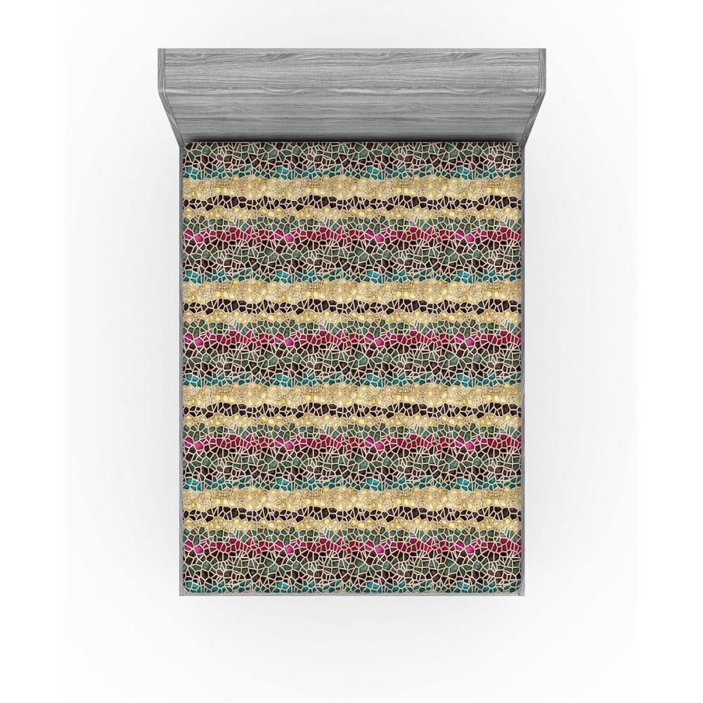 imageAmbesonne Floral Fitted Sheet Roses for Valentine Love Team Holiday Celebration Botanical Artwork on Hue Back Decorative Soft Fabric Bedding AllRound Elastic Pocket Queen Size Dimgray BlushDark Magenta Brown