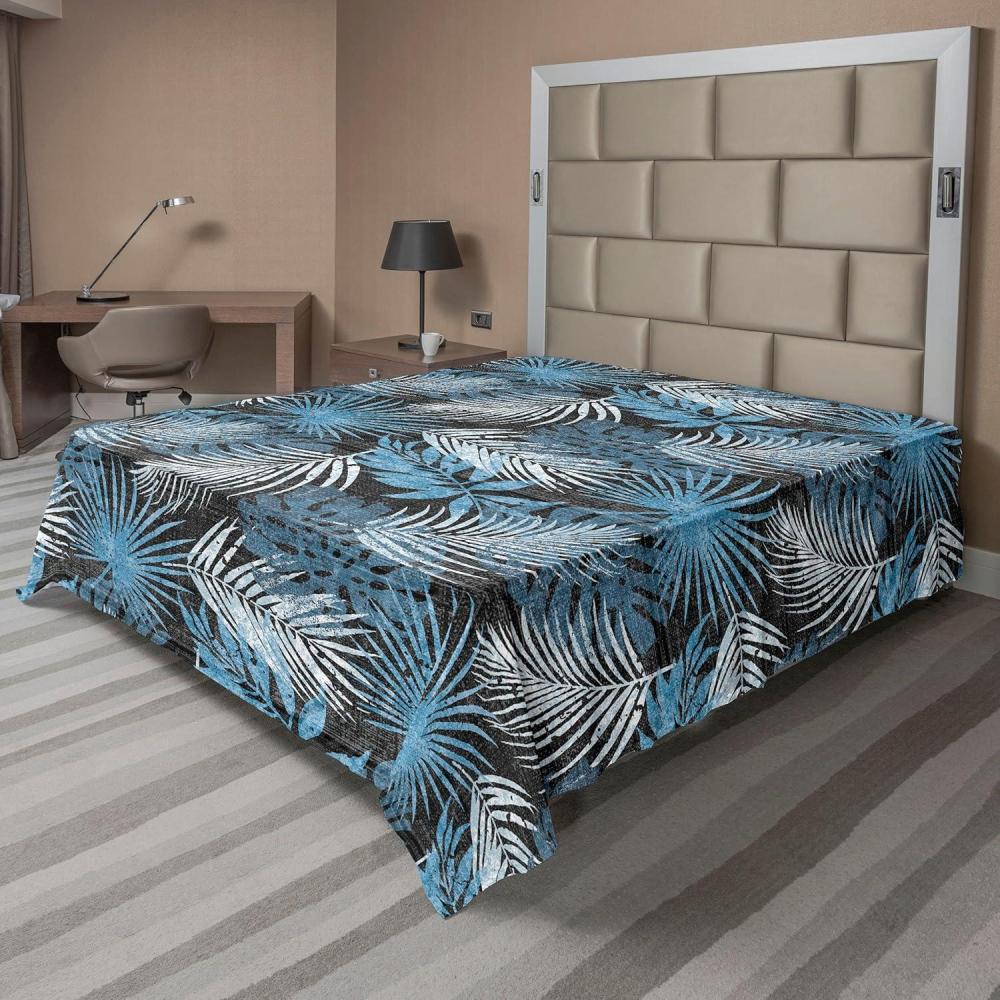 imageAmbesonne Floral Flat Sheet Roses for Valentine Love Team Holiday Celebration Botanical Artwork on Hue Back Soft Comfortable Top Sheet Decorative Bedding 1 Piece Full Size Dimgray BlushDark Grey and Sky Blue