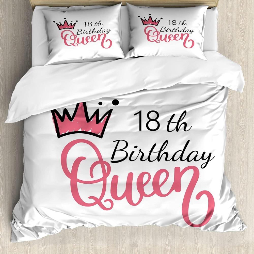 imageAmbesonne Heart Duvet Cover Set Scribble Drawing Romantic Shape Valentines Day Jumble Lines Minimalist Print Decorative 3 Piece Bedding Set with 2 Pillow Shams Queen Size Vermilion WhitePastel Pink and Charcoal Grey