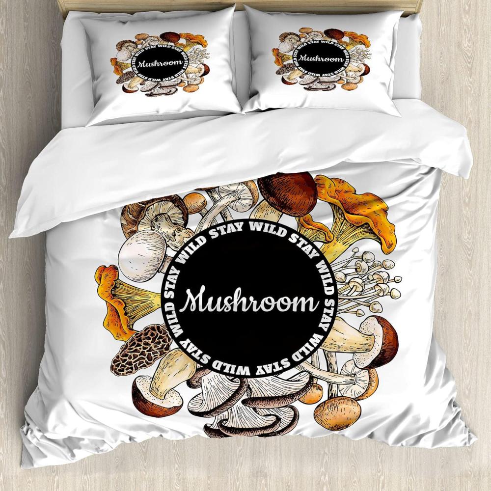 imageAmbesonne Heart Duvet Cover Set Scribble Drawing Romantic Shape Valentines Day Jumble Lines Minimalist Print Decorative 3 Piece Bedding Set with 2 Pillow Shams Queen Size Vermilion WhiteMarigold Redwood and Beige