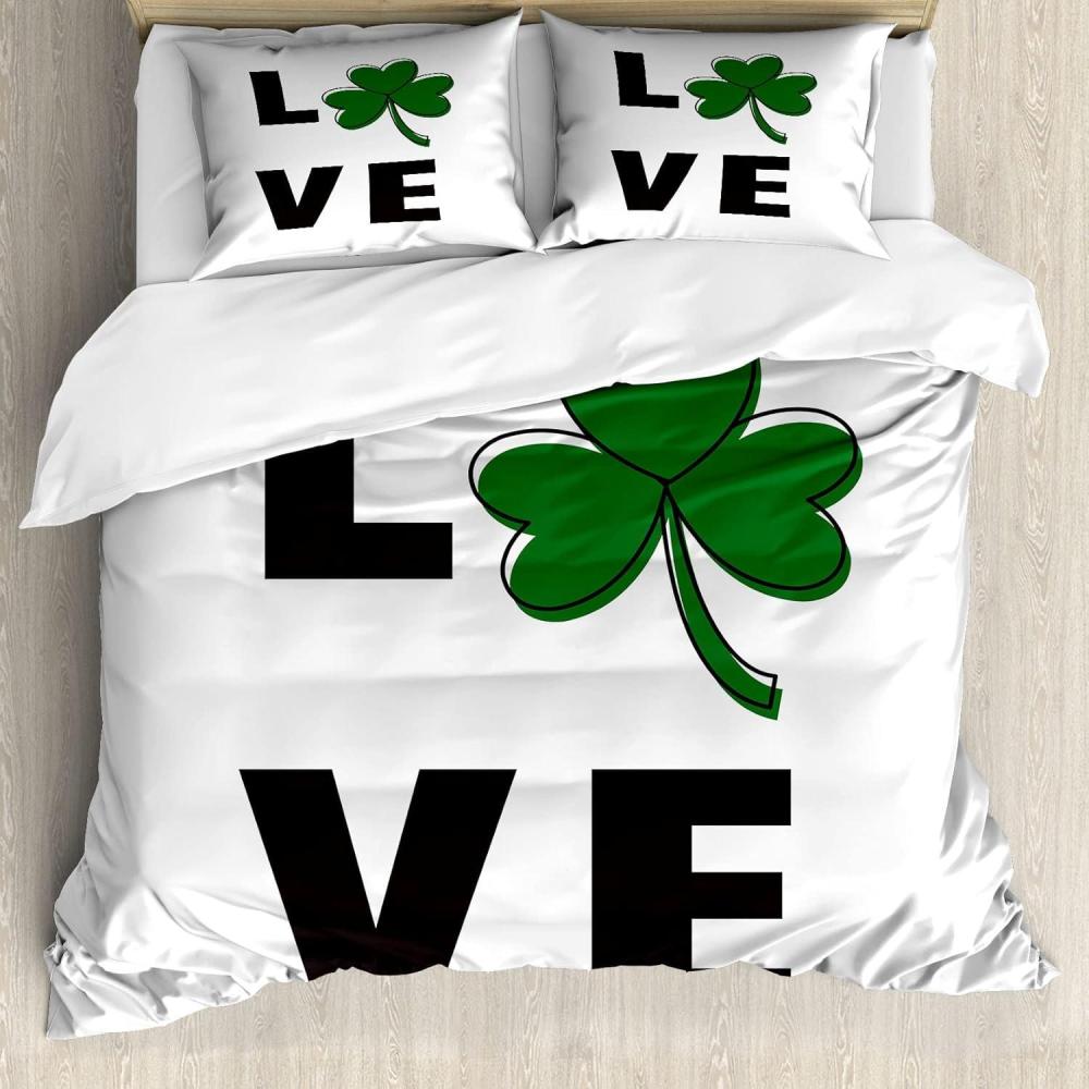 imageAmbesonne Heart Duvet Cover Set Scribble Drawing Romantic Shape Valentines Day Jumble Lines Minimalist Print Decorative 3 Piece Bedding Set with 2 Pillow Shams Queen Size Vermilion WhiteEmerald Dark Grey White
