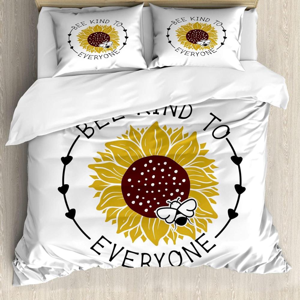 imageAmbesonne Heart Duvet Cover Set Scribble Drawing Romantic Shape Valentines Day Jumble Lines Minimalist Print Decorative 3 Piece Bedding Set with 2 Pillow Shams Queen Size Vermilion WhiteBrown and Earth Yellow