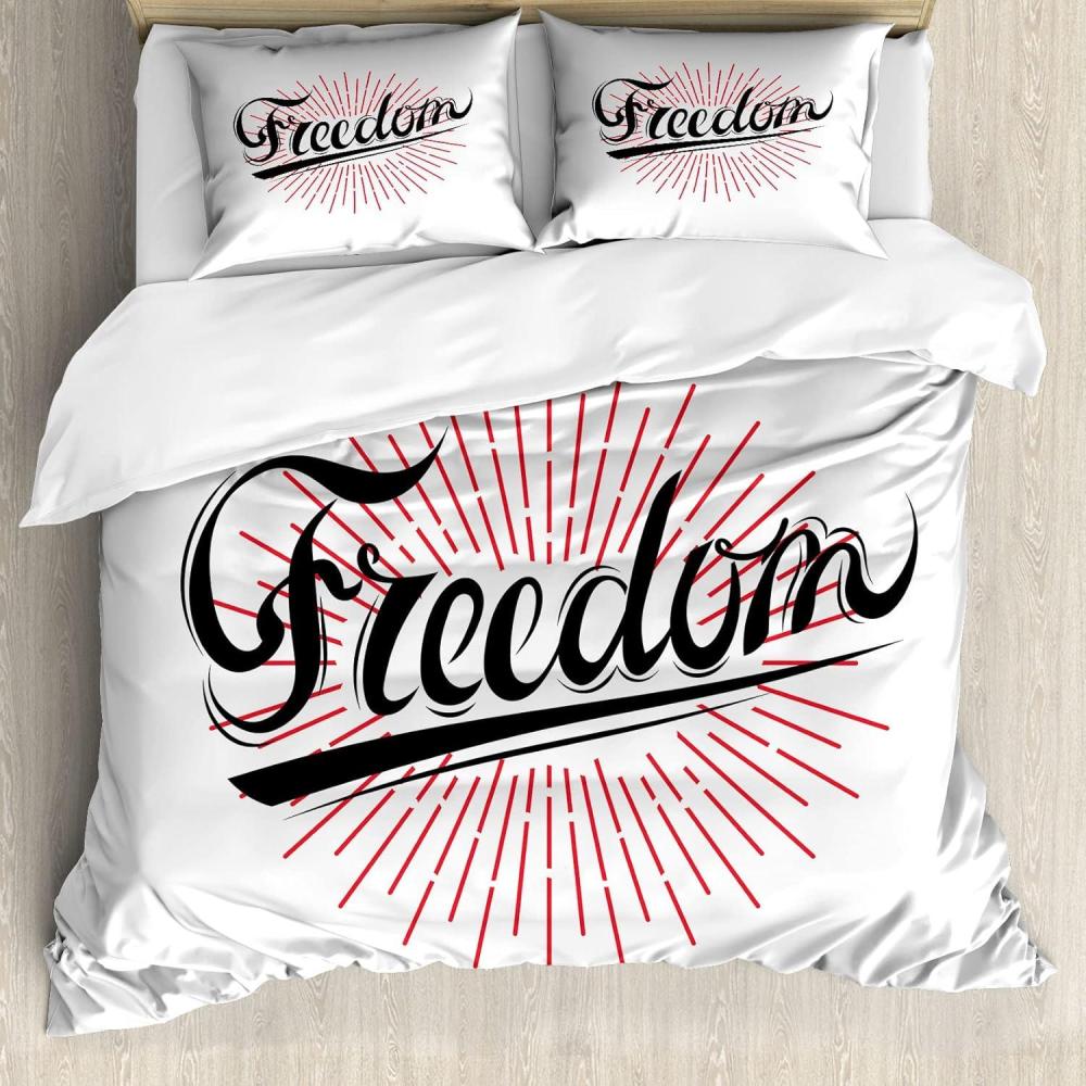 imageAmbesonne Heart Duvet Cover Set Scribble Drawing Romantic Shape Valentines Day Jumble Lines Minimalist Print Decorative 3 Piece Bedding Set with 2 Pillow Shams Queen Size Vermilion WhiteVermilion and Charcoal Grey