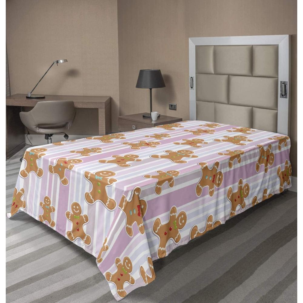 imageAmbesonne Horror Flat Sheet Splashes of Blood Grunge Style Bloodstain Horror Scary Zombie Halloween Themed Print Soft Comfortable Top Sheet Decorative Bedding 1 Piece Queen Size White RedBrown Pink