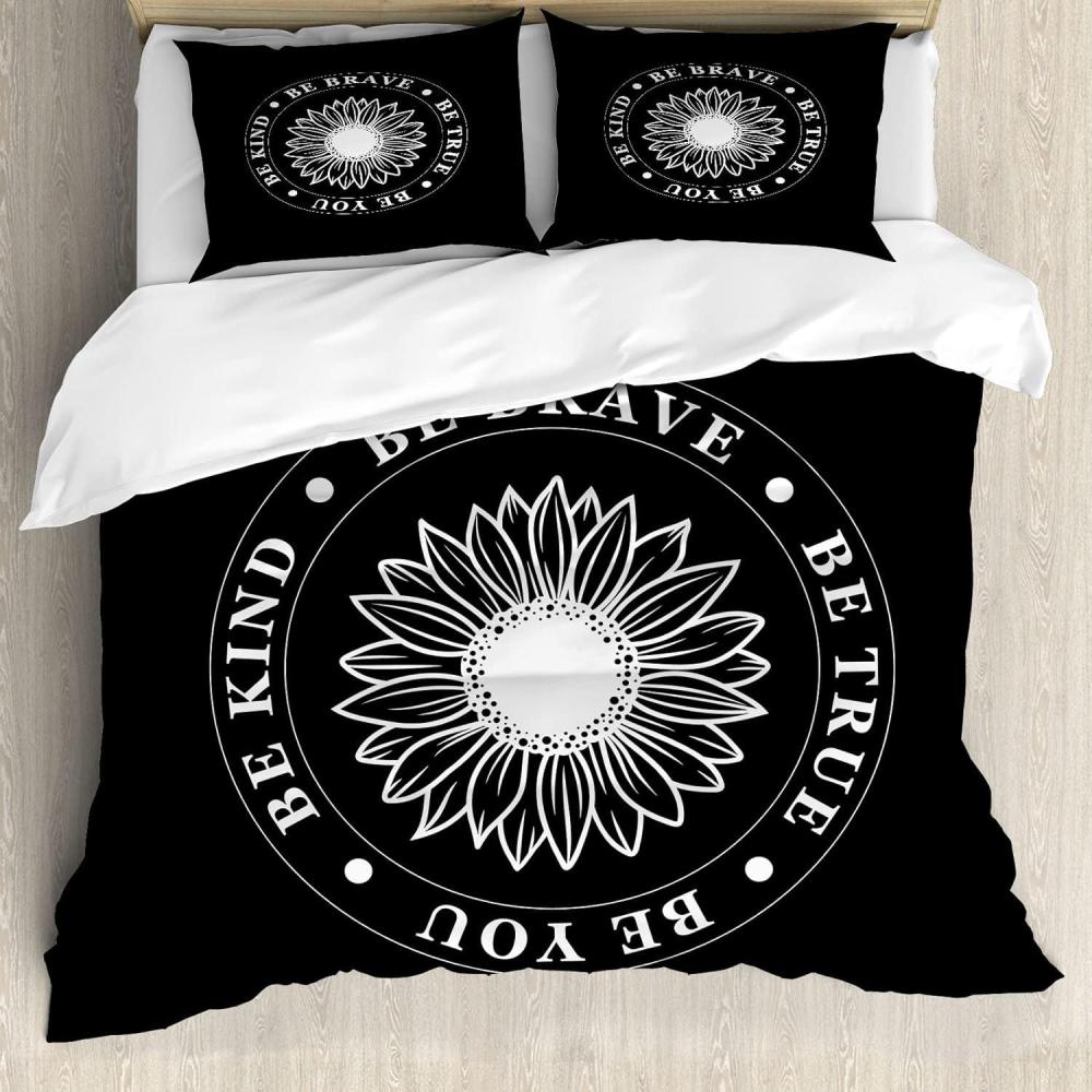 imageAmbesonne Love Duvet Cover Set Rounded Style Words with Hippie Retro Effect Romance Valentines Day 70s 80s Decorative 3 Piece Bedding Set with 2 Pillow Shams Queen Size Vermilion Pink WhiteGrey and White Charcoal
