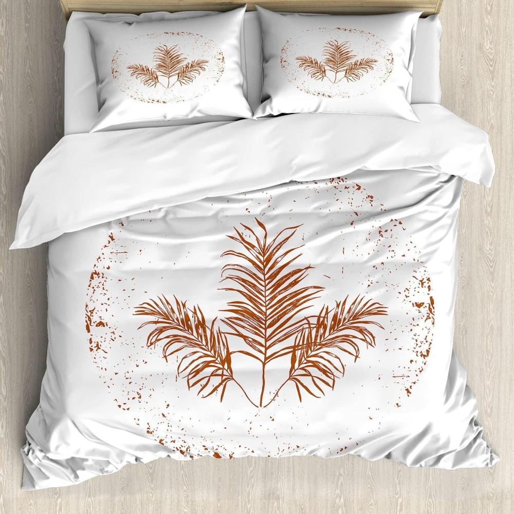 imageAmbesonne Love Duvet Cover Set Rounded Style Words with Hippie Retro Effect Romance Valentines Day 70s 80s Decorative 3 Piece Bedding Set with 2 Pillow Shams Queen Size Vermilion Pink WhiteCinnamon White