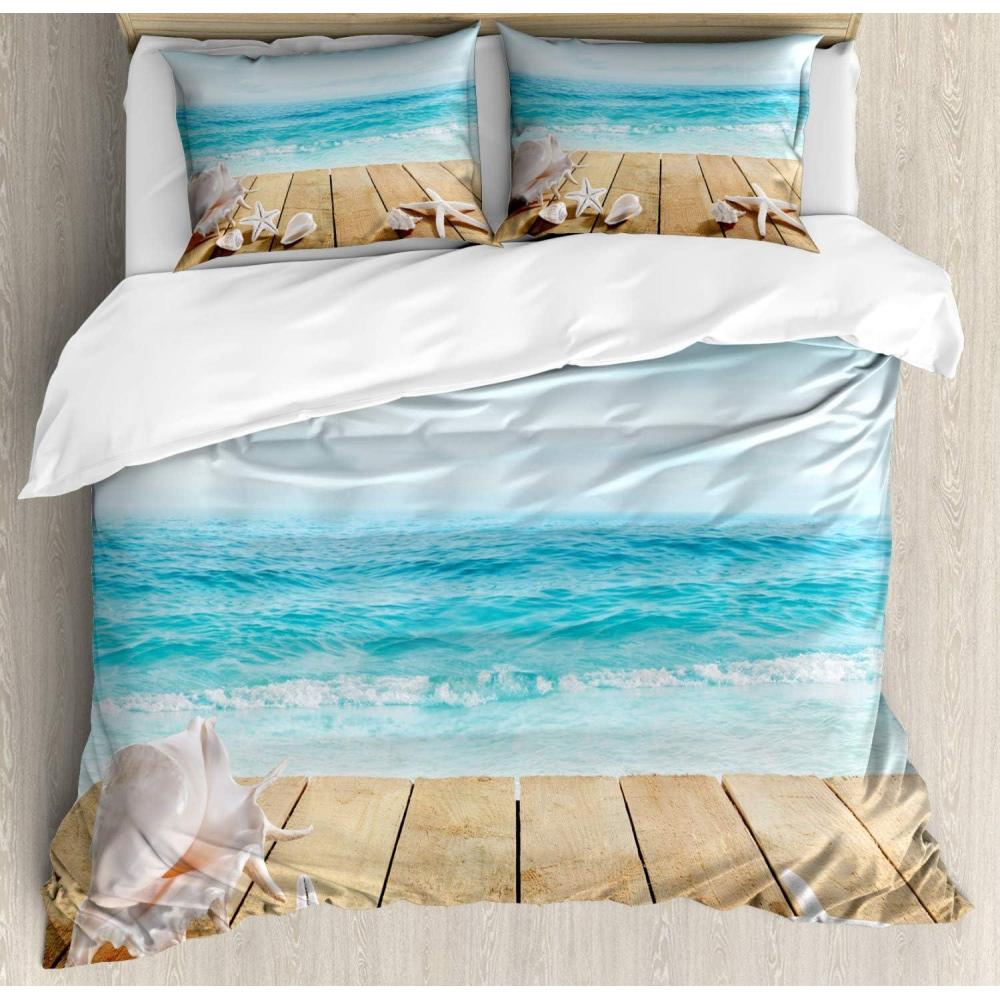 imageAmbesonne Love Duvet Cover Sets Cartoon Birds is Sitting on a Branch Bee Smiling Loving Valentine Bedding Set with 2 Duvet Covers amp 4 Pillowcases 2 Pack Queen Size Pale Pink Beige TaupePale Brown Beige