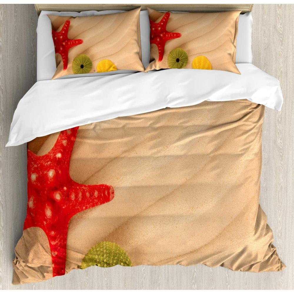 imageAmbesonne Love Duvet Cover Sets Cartoon Birds is Sitting on a Branch Bee Smiling Loving Valentine Bedding Set with 2 Duvet Covers amp 4 Pillowcases 2 Pack Queen Size Pale Pink Beige TaupeSand Brown Yellow