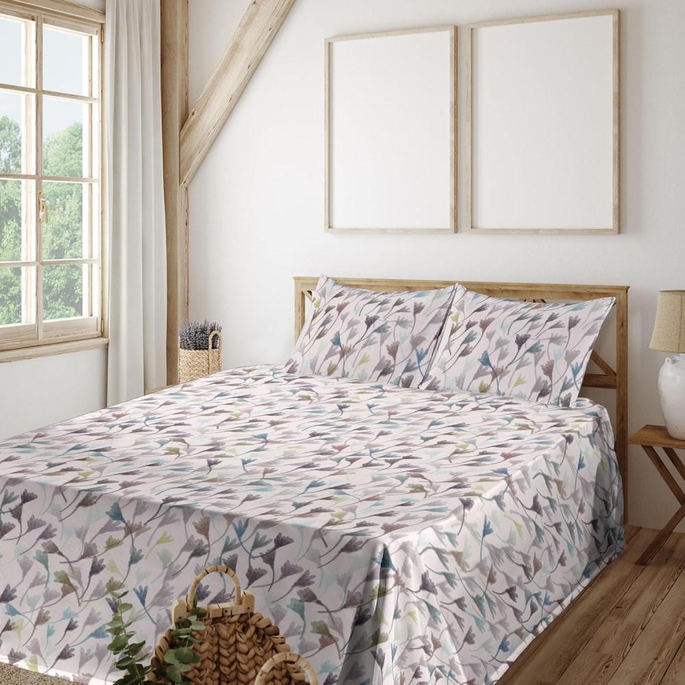 imageAmbesonne Pink Roses Sheet Set Romantic Spring Garden Blooming Flowers Nature Art Valentine Blossom Fitted and Flat Sheet with Pillowcases Bedding Accent 4 Piece Set Full Magenta Blush KhakiEggshell Purple Grey