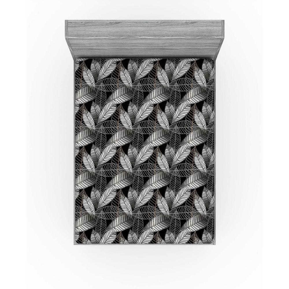 imageAmbesonne Romantic Fitted Sheet Valentines Day Kiss Love Me and You Lettering with Blooming Flowers Decorative Soft Fabric Bedding AllRound Elastic Pocket Full Size Pastel Pink Grey EggshellCharcoal Grey and Beige