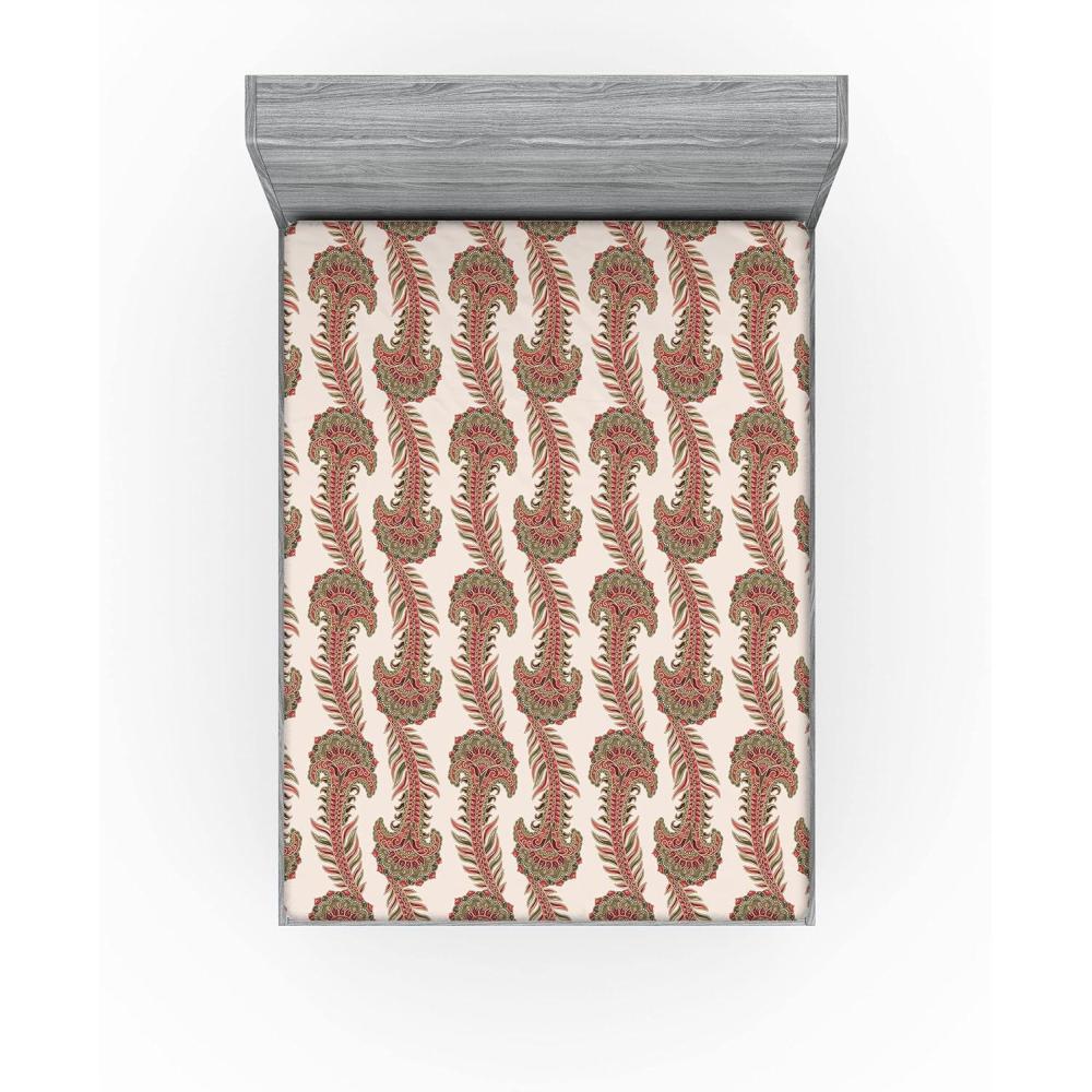 imageAmbesonne Romantic Fitted Sheet Valentines Day Kiss Love Me and You Lettering with Blooming Flowers Decorative Soft Fabric Bedding AllRound Elastic Pocket Full Size Pastel Pink Grey EggshellPeacock Green Salmon
