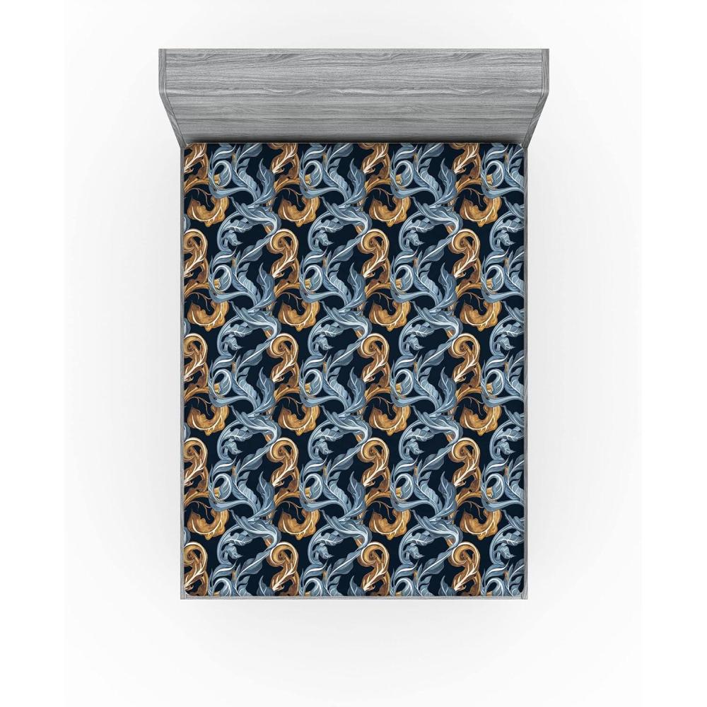 imageAmbesonne Romantic Fitted Sheet Valentines Day Kiss Love Me and You Lettering with Blooming Flowers Decorative Soft Fabric Bedding AllRound Elastic Pocket Full Size Pastel Pink Grey EggshellAmber Blue Grey Dark Blue