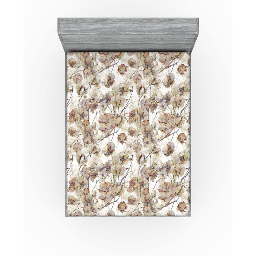 imageAmbesonne Rose Fitted Sheet Romantic Blurry Style Effect of English Garden Petals Valentines Themed Decorative Soft Fabric Bedding AllRound Elastic Pocket Full Size Dark Pink Emerald DustPale Khaki Purple Orange
