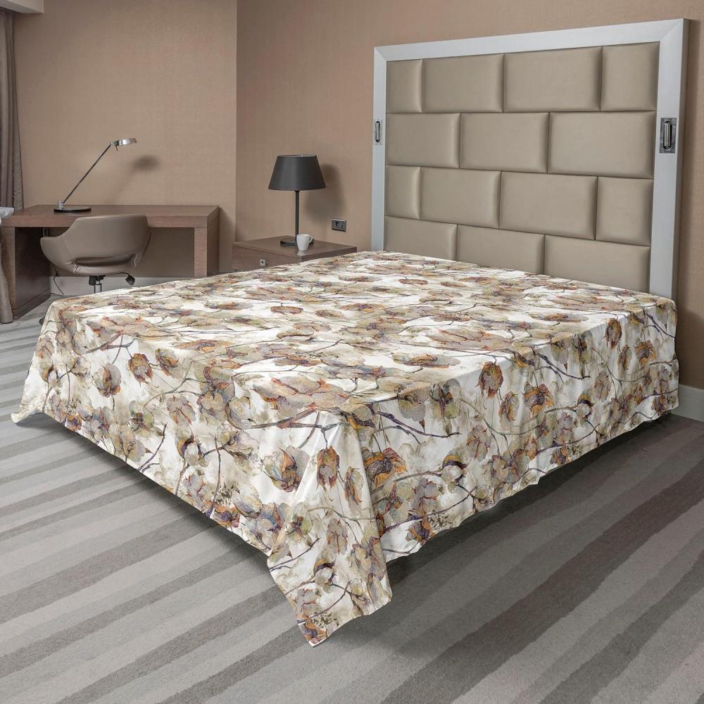imageAmbesonne Rose Flat Sheet Romantic Blurry Style Effect of English Garden Petals Valentines Themed Soft Comfortable Top Sheet Decorative Bedding 1 Piece Full Size Dark Pink Emerald DustPale Khaki Purple Orange