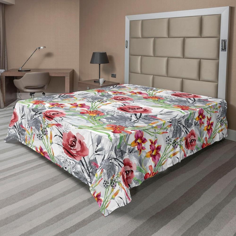 imageAmbesonne Valentines Day Flat Sheet Simple Grunge Design Line Hearts Pattern on Striped Backdrop Soft Comfortable Top Sheet Decorative Bedding 1 Piece Full Size Dark Coral Coral DimgrayPale Ruby Fern Green Dust