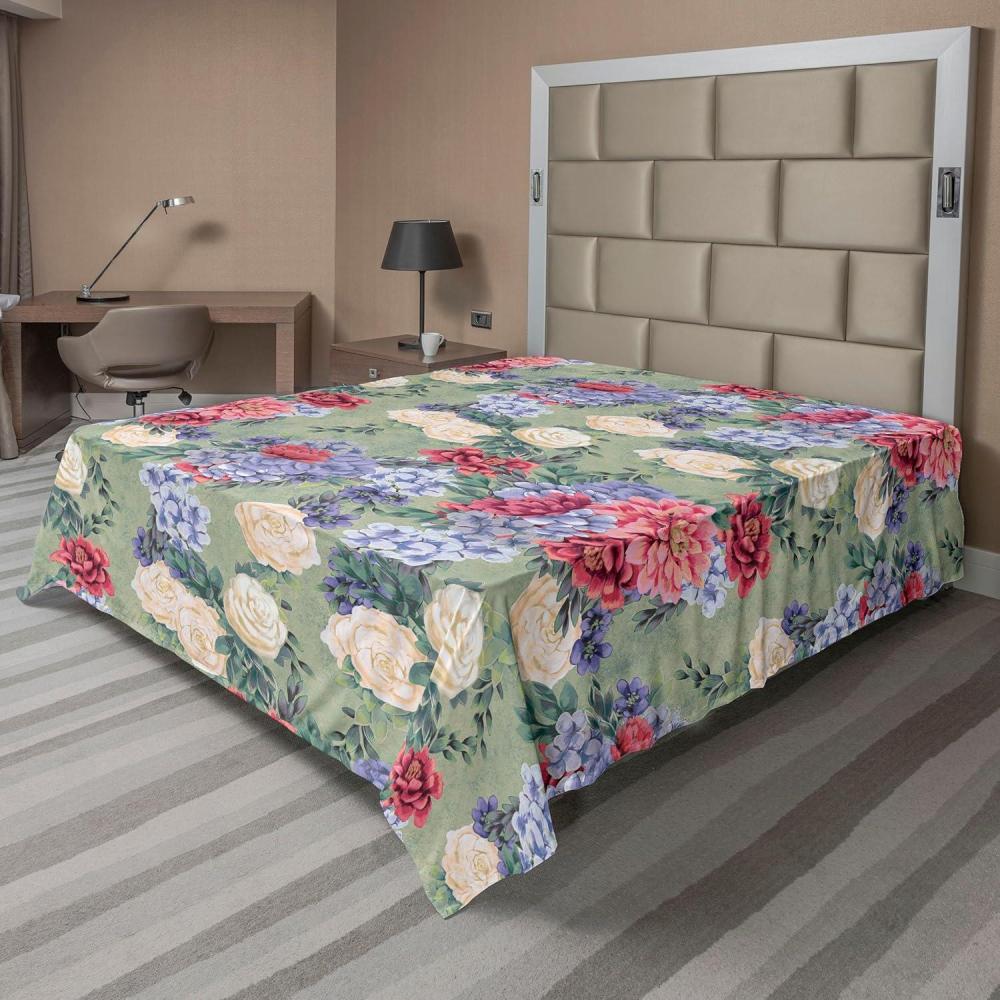 imageAmbesonne Valentines Day Flat Sheet Simple Grunge Design Line Hearts Pattern on Striped Backdrop Soft Comfortable Top Sheet Decorative Bedding 1 Piece Full Size Dark Coral Coral DimgrayDried Rose Laurel Green