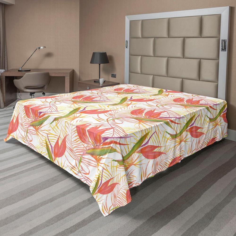 imageAmbesonne Valentines Day Flat Sheet Simple Grunge Design Line Hearts Pattern on Striped Backdrop Soft Comfortable Top Sheet Decorative Bedding 1 Piece Full Size Dark Coral Coral DimgrayPale Ruby Green