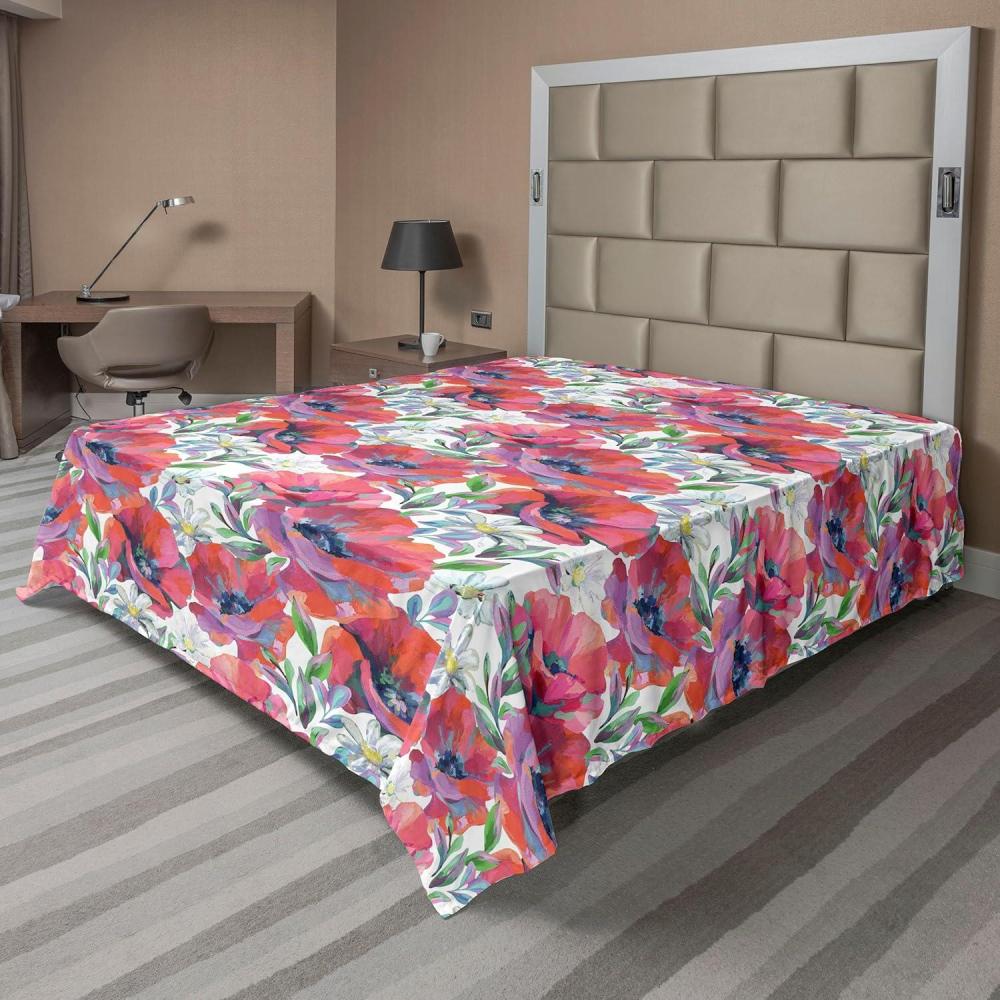 imageAmbesonne Valentines Day Flat Sheet Simple Grunge Design Line Hearts Pattern on Striped Backdrop Soft Comfortable Top Sheet Decorative Bedding 1 Piece Full Size Dark Coral Coral DimgrayCoral Fern Green White