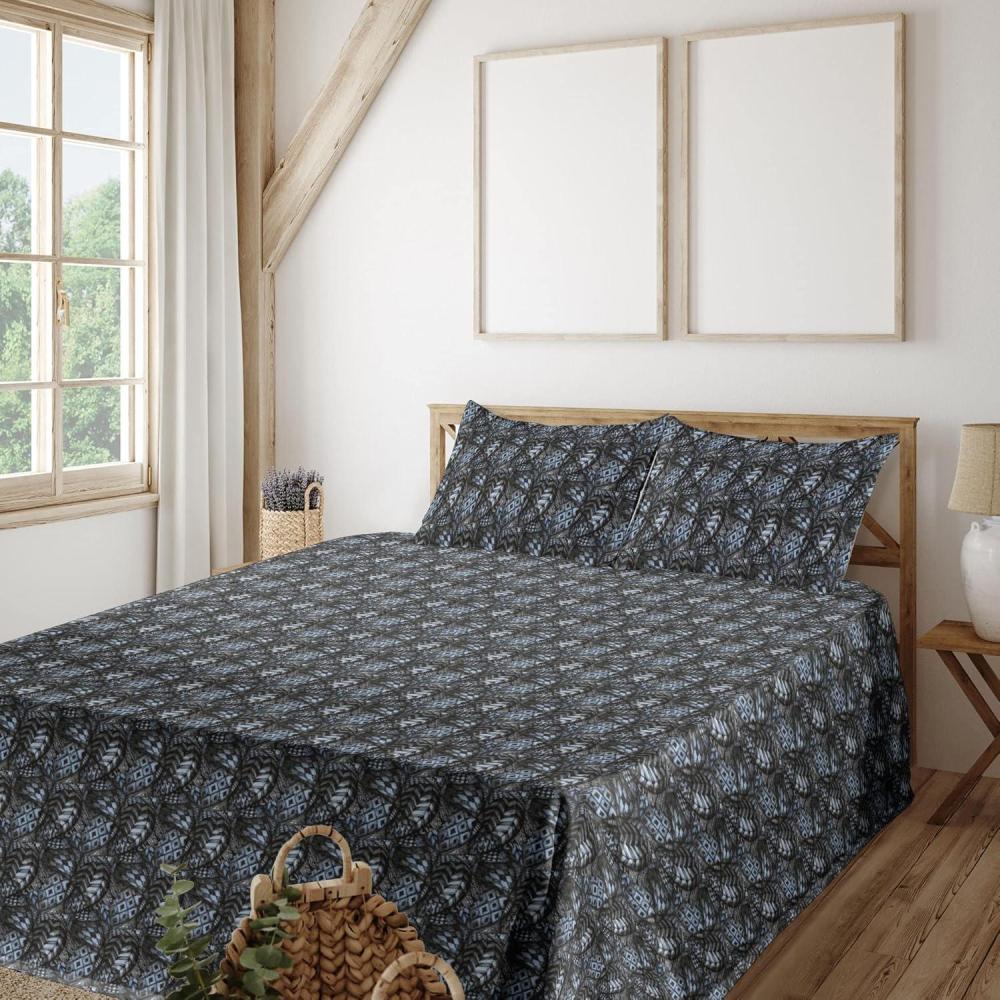 imageAmbesonne Valentines Day Sheet Set Heart Shape Love Affection Zebra Skin Pattern Monochrome Backdrop Fitted and Flat Sheet with Pillowcases Bedding Accent 4 Piece Set Queen Coral Charcoal GreySea Blue Charcoal Grey