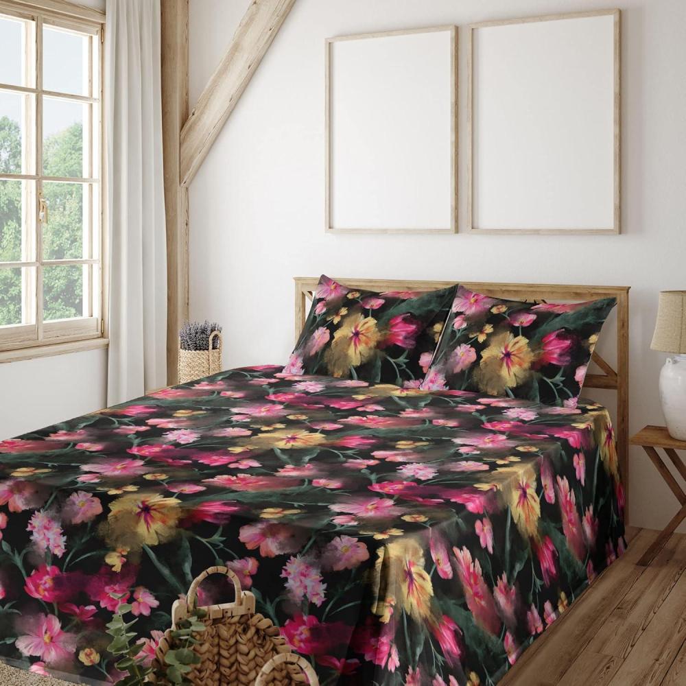 imageAmbesonne Valentines Day Sheet Set Heart Shape Love Affection Zebra Skin Pattern Monochrome Backdrop Fitted and Flat Sheet with Pillowcases Bedding Accent 4 Piece Set Queen Coral Charcoal GreyPale Yellow and Hot Pink