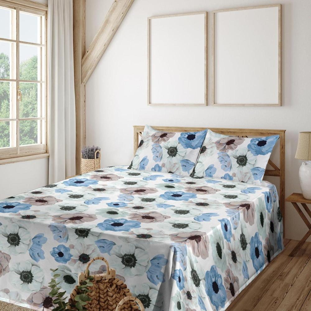 imageAmbesonne Vintage Sheet Set Valentines Day Theme Art with Monochrome Roses Retro Style Ornament Fitted and Flat Sheet with Pillowcases Bedding Accent 4 Piece Set Full Charcoal Grey and WhiteMint Green Deep Sky Blue