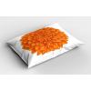 Ambesonne Dahlia Flower Pillow Sham, Funk Art Old Vintage Floral Leaf Love Valentine’s Day Special Celebration Theme, Decorative Standard Size Printed Pillowcase, 26″ X 20″, Orange(30″ X 20″)