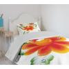 Ambesonne Floral Bedspread Set, Vintage Garden Plants Herbs Flowers Botanical Classic Design Art, 3 Piece Decorative Bedding Coverlet and 2 Pillow Shams, Twin Size, Reseda Green Beige(Orange Green)