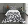 Ambesonne Floral Bedspread Set, Vintage Garden Plants Herbs Flowers Botanical Classic Design Art, 3 Piece Decorative Bedding Coverlet and 2 Pillow Shams, Twin Size, Reseda Green Beige(Dark Navy Blue White)