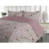Ambesonne Floral Duvet Cover Set, Roses for Valentine Love Team Holiday Celebration Botanical Artwork on Hue Back, Reversible 3 Piece Bedding Set with 2 Pillow Shams, Queen, Dimgray Blush(Purple Grey and Fern Green)