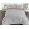 Ambesonne Floral Duvet Cover Set, Roses for Valentine Love Team Holiday Celebration Botanical Artwork on Hue Back, Reversible 3 Piece Bedding Set with 2 Pillow Shams, Queen, Dimgray Blush(Taupe Grey and Sea Blue)