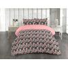 Ambesonne Floral Duvet Cover Set, Roses for Valentine Love Team Holiday Celebration Botanical Artwork on Hue Back, Reversible 3 Piece Bedding Set with 2 Pillow Shams, Queen, Dimgray Blush(Petrol Blue and Pale Pink)