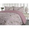 Ambesonne Floral Duvet Cover Set, Roses for Valentine Love Team Holiday Celebration Botanical Artwork on Hue Back, Reversible 3 Piece Bedding Set with 2 Pillow Shams, Queen, Dimgray Blush(Purple Grey and Fern Green)
