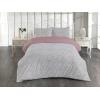 Ambesonne Floral Duvet Cover Set, Roses for Valentine Love Team Holiday Celebration Botanical Artwork on Hue Back, Reversible 3 Piece Bedding Set with 2 Pillow Shams, Queen, Dimgray Blush(Taupe Grey and Sea Blue)