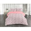 Ambesonne Floral Duvet Cover Set, Roses for Valentine Love Team Holiday Celebration Botanical Artwork on Hue Back, Reversible 3 Piece Bedding Set with 2 Pillow Shams, Queen, Dimgray Blush(Soft Pink Umber and Indigo)