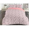 Ambesonne Floral Duvet Cover Set, Roses for Valentine Love Team Holiday Celebration Botanical Artwork on Hue Back, Reversible 3 Piece Bedding Set with 2 Pillow Shams, Queen, Dimgray Blush(Soft Pink Umber and Indigo)