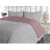 Ambesonne Floral Duvet Cover Set, Roses for Valentine Love Team Holiday Celebration Botanical Artwork on Hue Back, Reversible 3 Piece Bedding Set with 2 Pillow Shams, Queen, Dimgray Blush(Taupe Grey and Sea Blue)