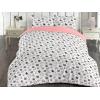 Ambesonne Floral Duvet Cover Set, Roses for Valentine Love Team Holiday Celebration Botanical Artwork on Hue Back, Reversible 3 Piece Bedding Set with 2 Pillow Shams, Queen, Dimgray Blush(Rose Dark Grey and White)