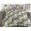 Ambesonne Floral Duvet Cover Set, Roses for Valentine Love Team Holiday Celebration Botanical Artwork on Hue Back, Reversible 3 Piece Bedding Set with 2 Pillow Shams, Queen, Dimgray Blush(Fern Green Pale Grey)