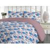 Ambesonne Floral Duvet Cover Set, Roses for Valentine Love Team Holiday Celebration Botanical Artwork on Hue Back, Reversible 3 Piece Bedding Set with 2 Pillow Shams, Queen, Dimgray Blush(Sky Blue Eggplant White)