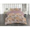 Ambesonne Floral Duvet Cover Set, Roses for Valentine Love Team Holiday Celebration Botanical Artwork on Hue Back, Reversible 3 Piece Bedding Set with 2 Pillow Shams, Queen, Dimgray Blush(Purple Grey and Amber)